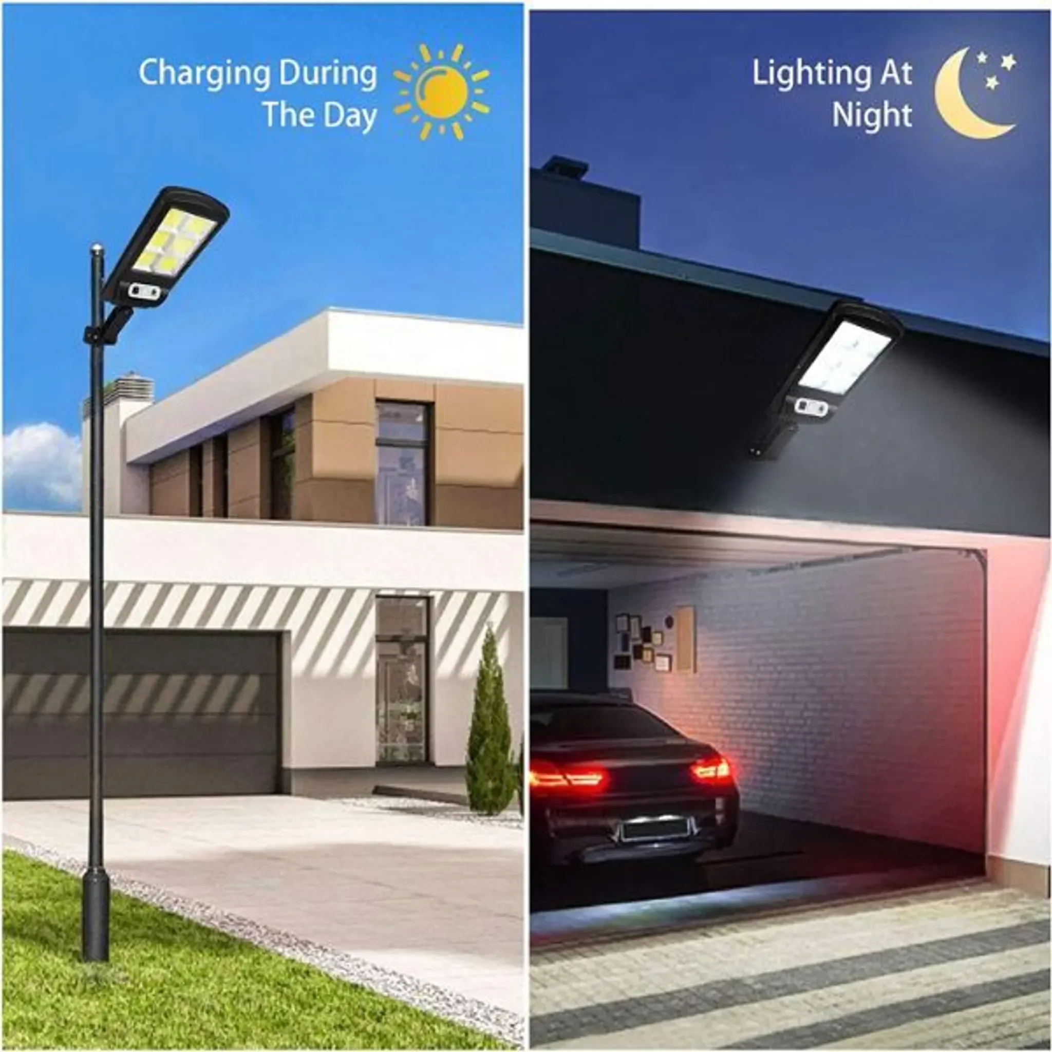 LED Solar-Außenleuchte mit Bewegungsmelder – 1800 Lumen, SENSLED